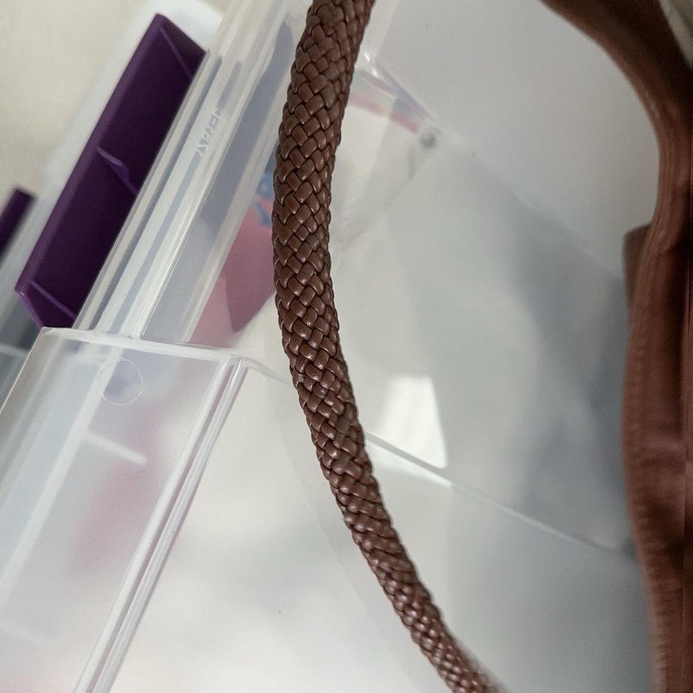 Cole Haan leather and woven thread Handbag. - Picture 6 of 11